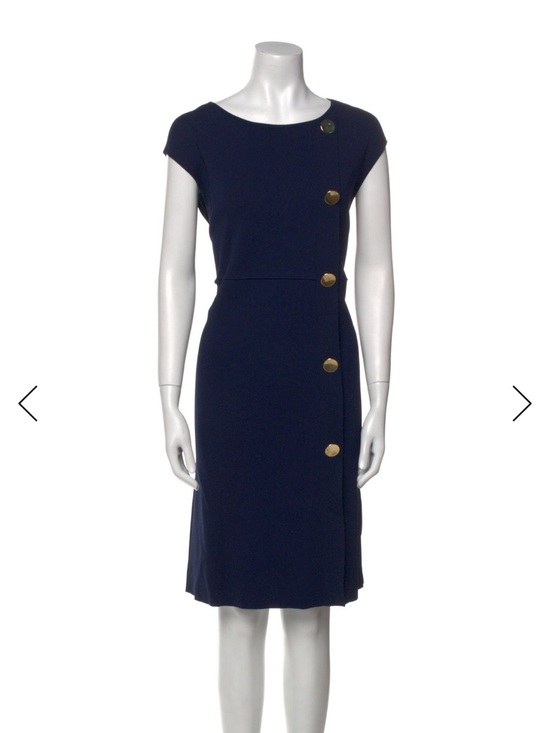 Luisa Spagnoli Dresses & Skirts - Navy Button-Accent Sheath Dress  size large - Luisa spagnoli Brand
